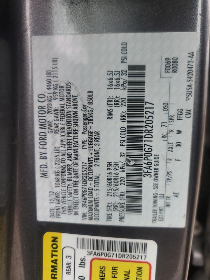 FORD FUSION 2013 — 13