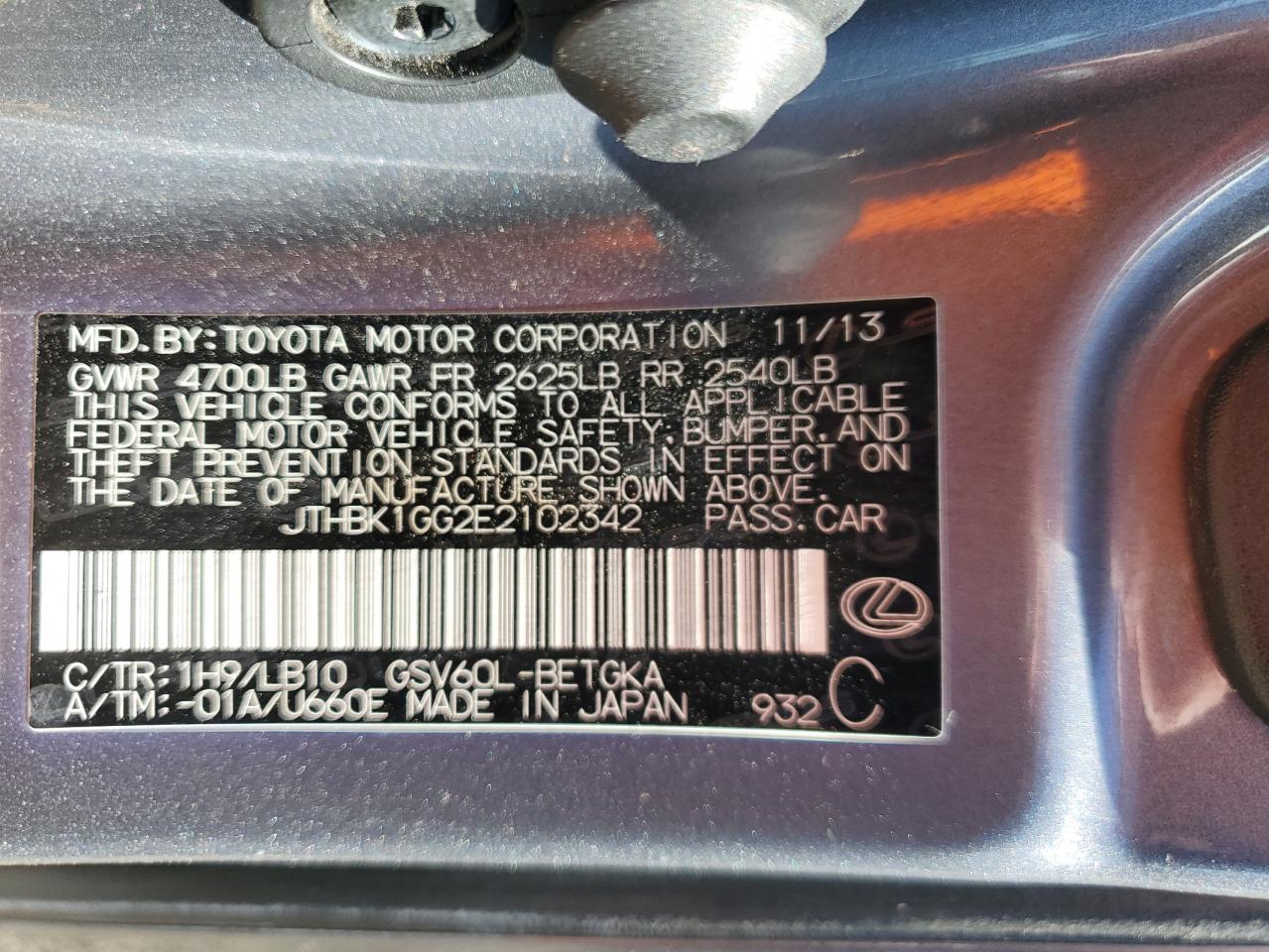 LEXUS ES 2014 — 13