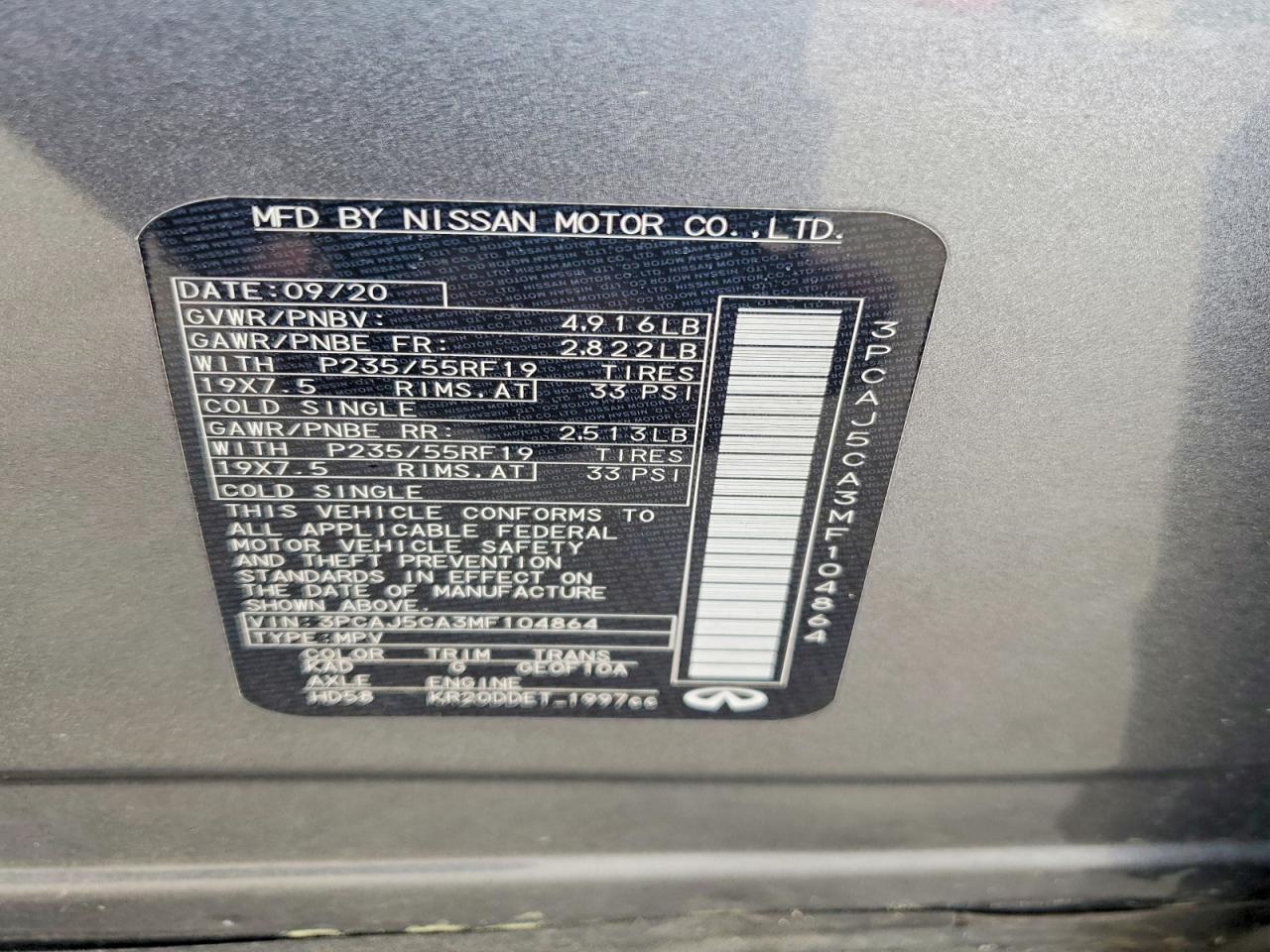 INFINITI QX50 2021 — 13