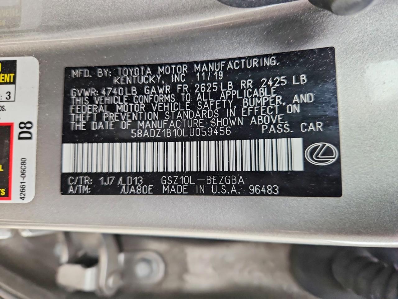 LEXUS ES 350 2020 — 13