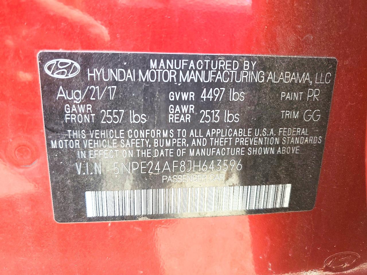 HYUNDAI SONATA 2018 — 13