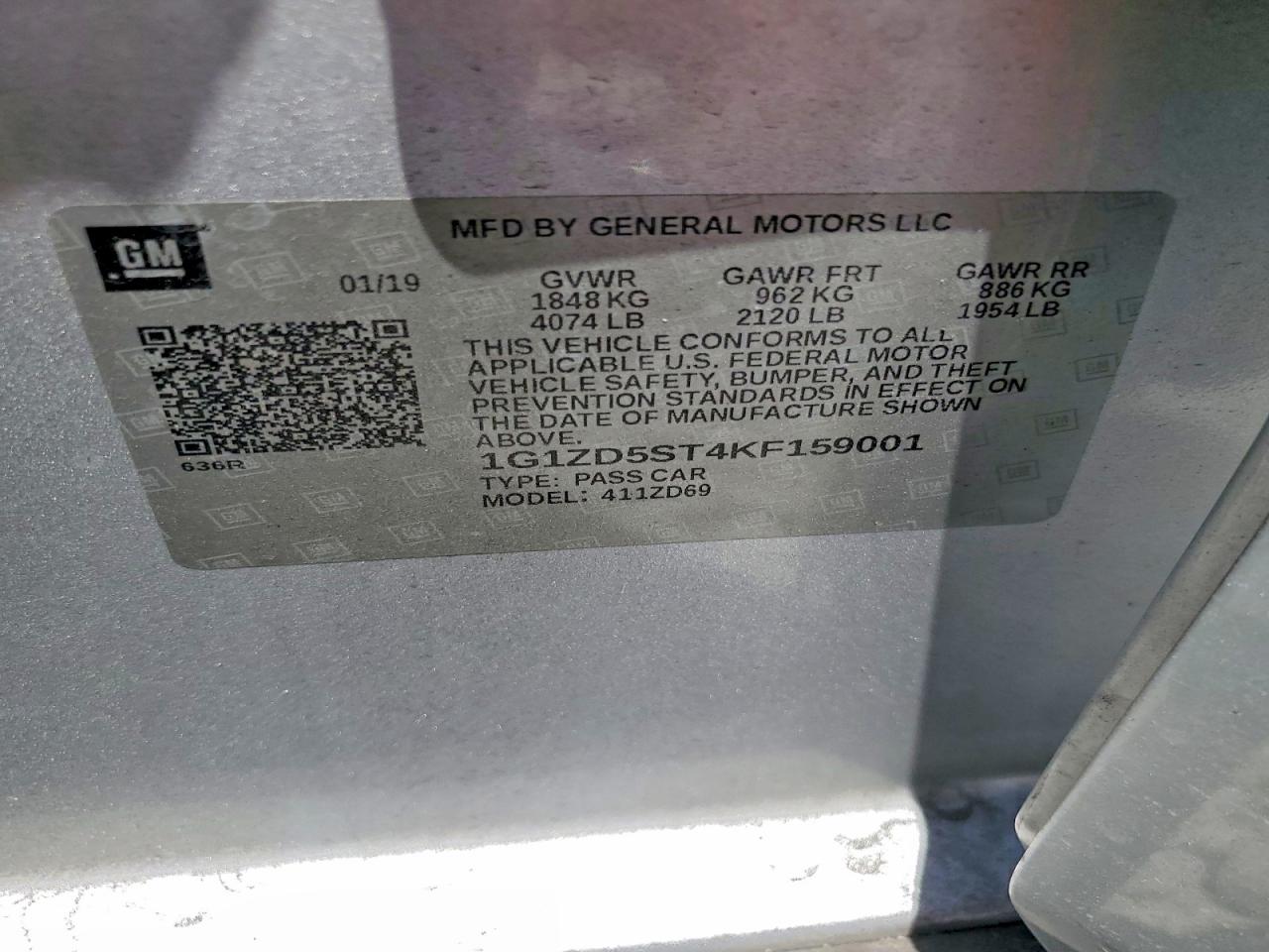 CHEVROLET MALIBU 2019 — 13