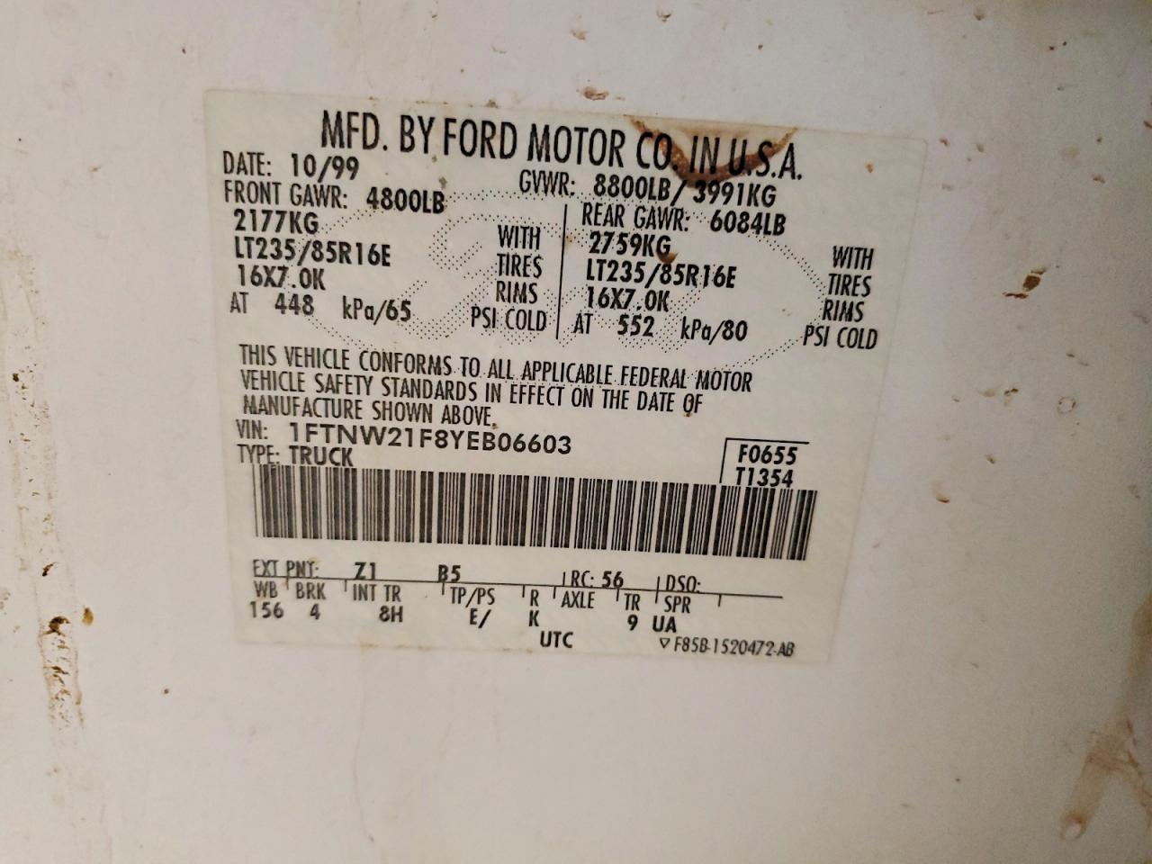 FORD F250 2000 — 14