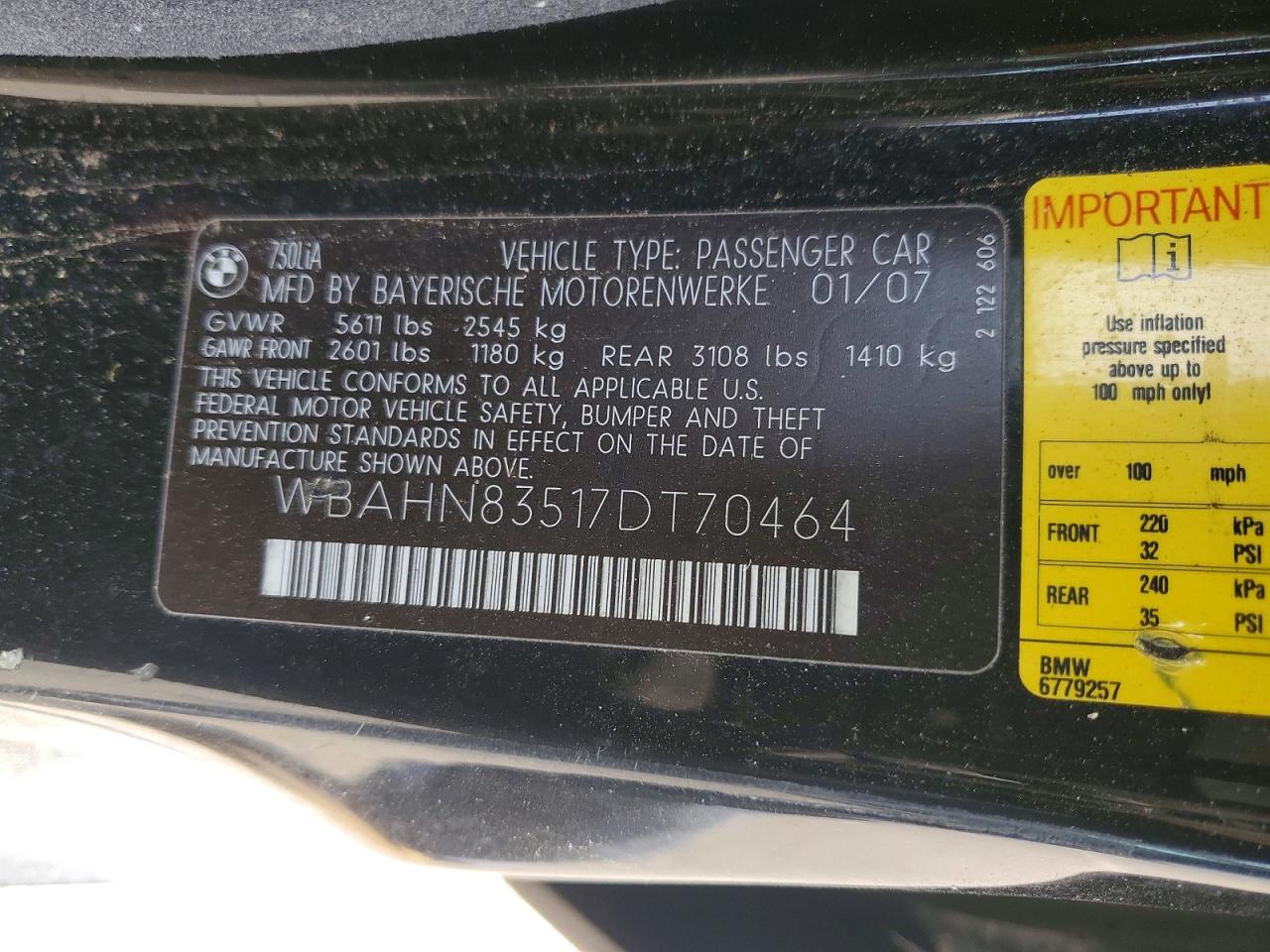 BMW 750 2007 — 13