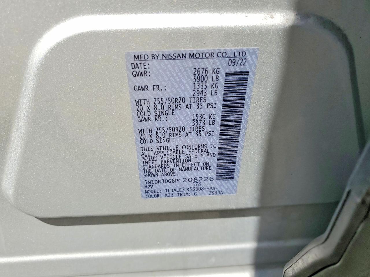 NISSAN PATHFINDER 2023 — 14