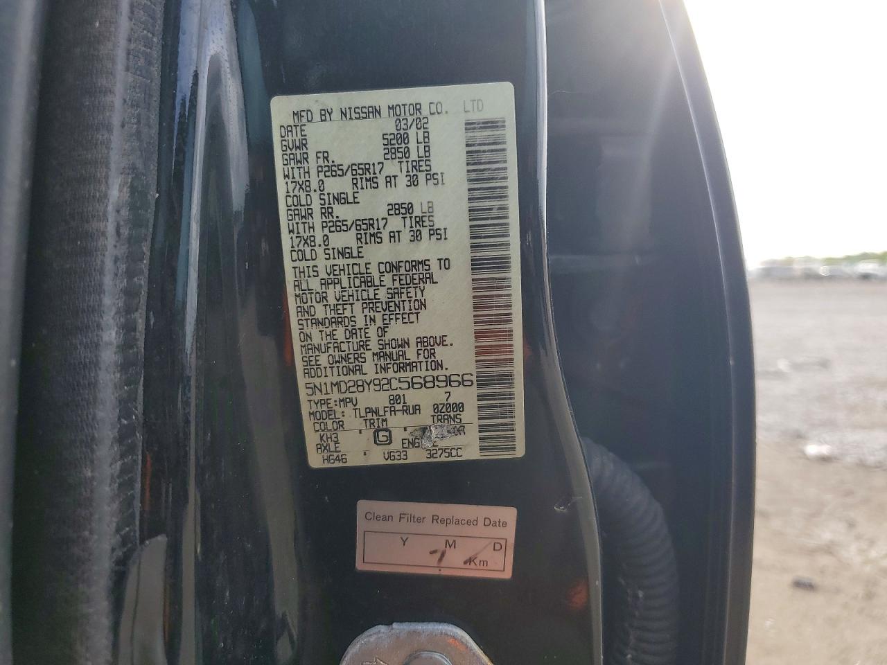NISSAN XTERRA 2002 — 14