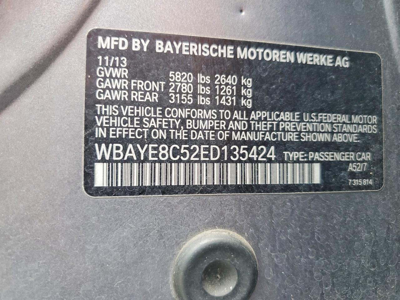 BMW 750 2014 — 13