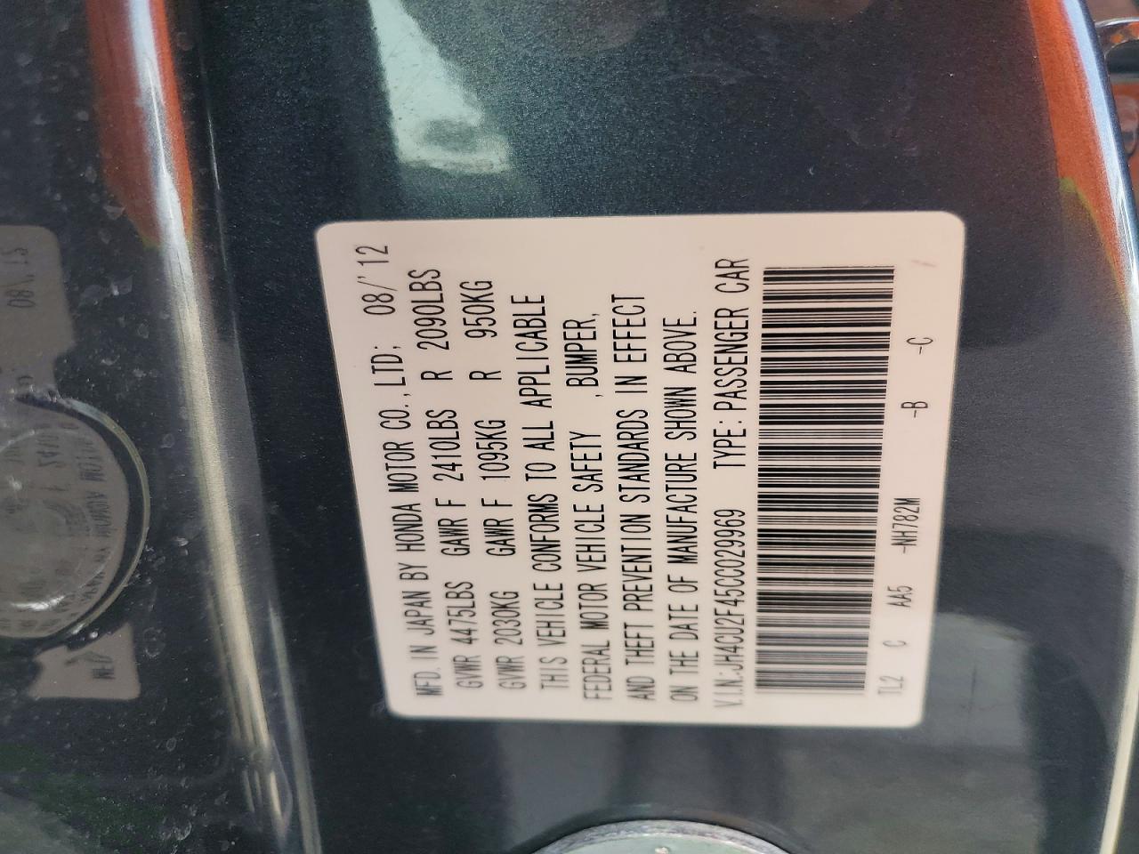 ACURA TSX 2012 — 13