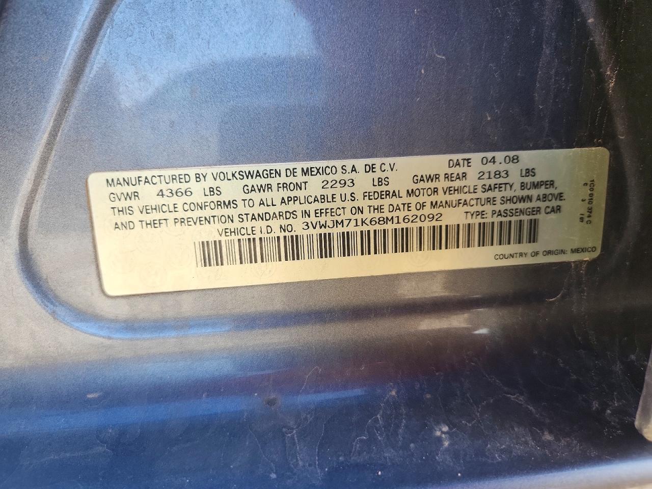 VOLKSWAGEN JETTA 2008 — 13