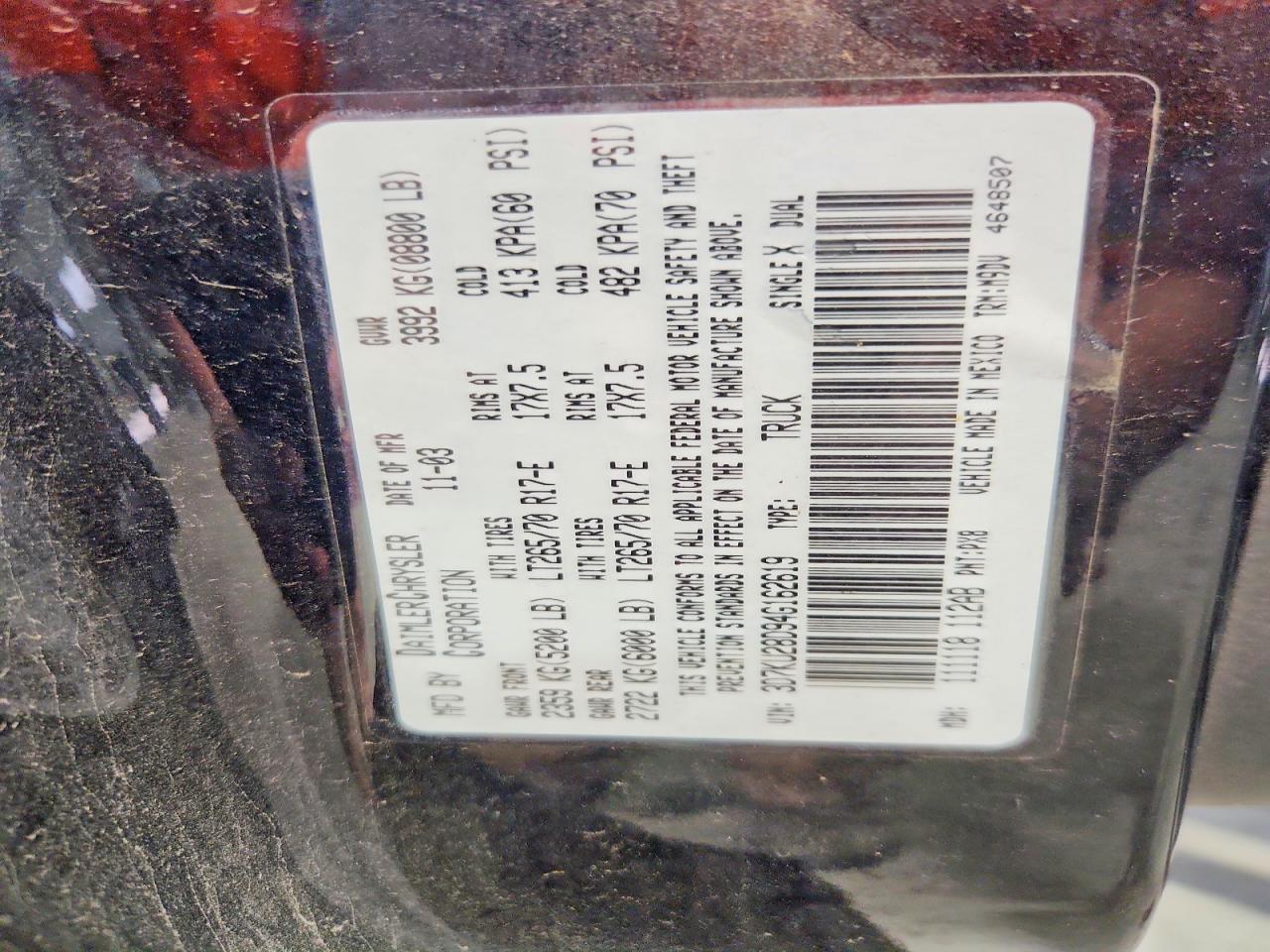 DODGE RAM 2500 2004 — 13