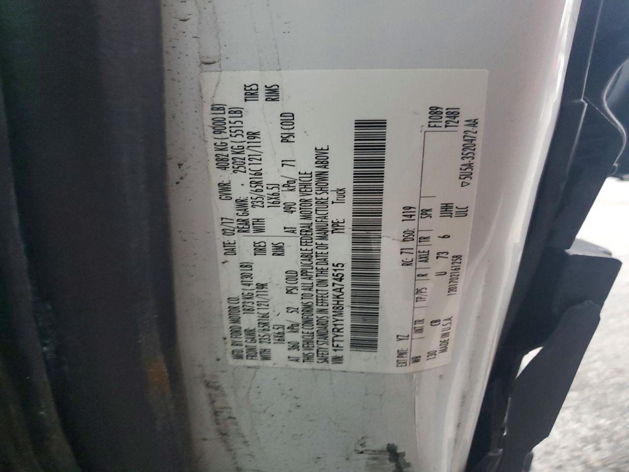 FORD TRANSIT 2017 — 14