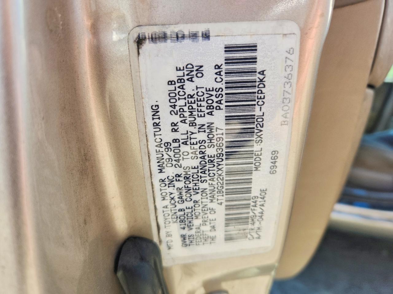 TOYT CAMRY 2000 — 13