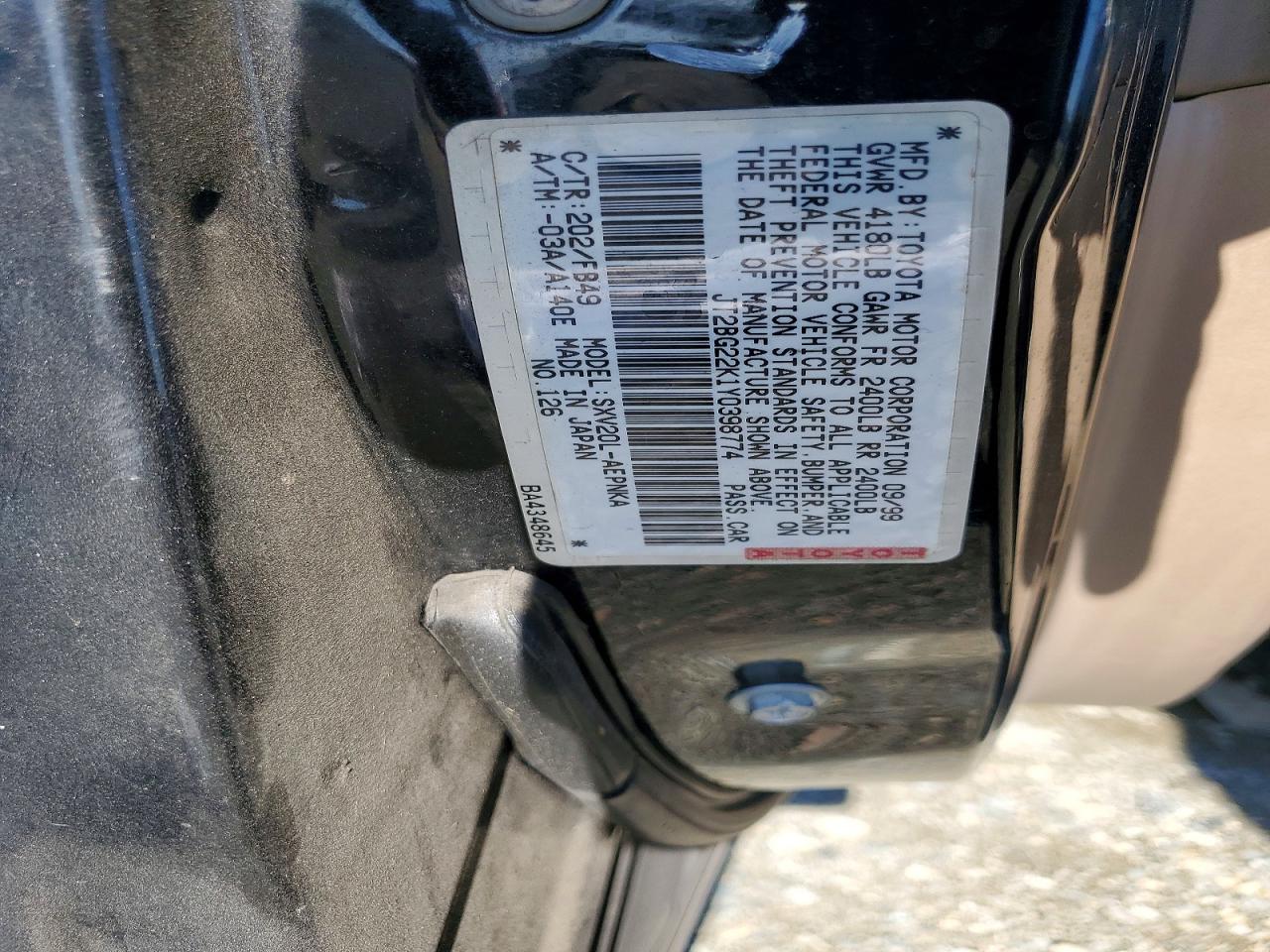 TOYOTA CAMRY 2000 — 13