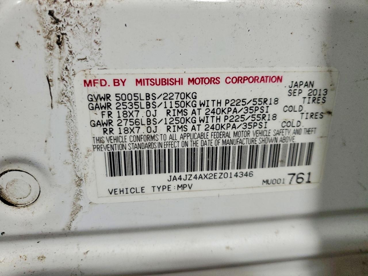 MITSUBISHI OUTLANDER 2014 — 14