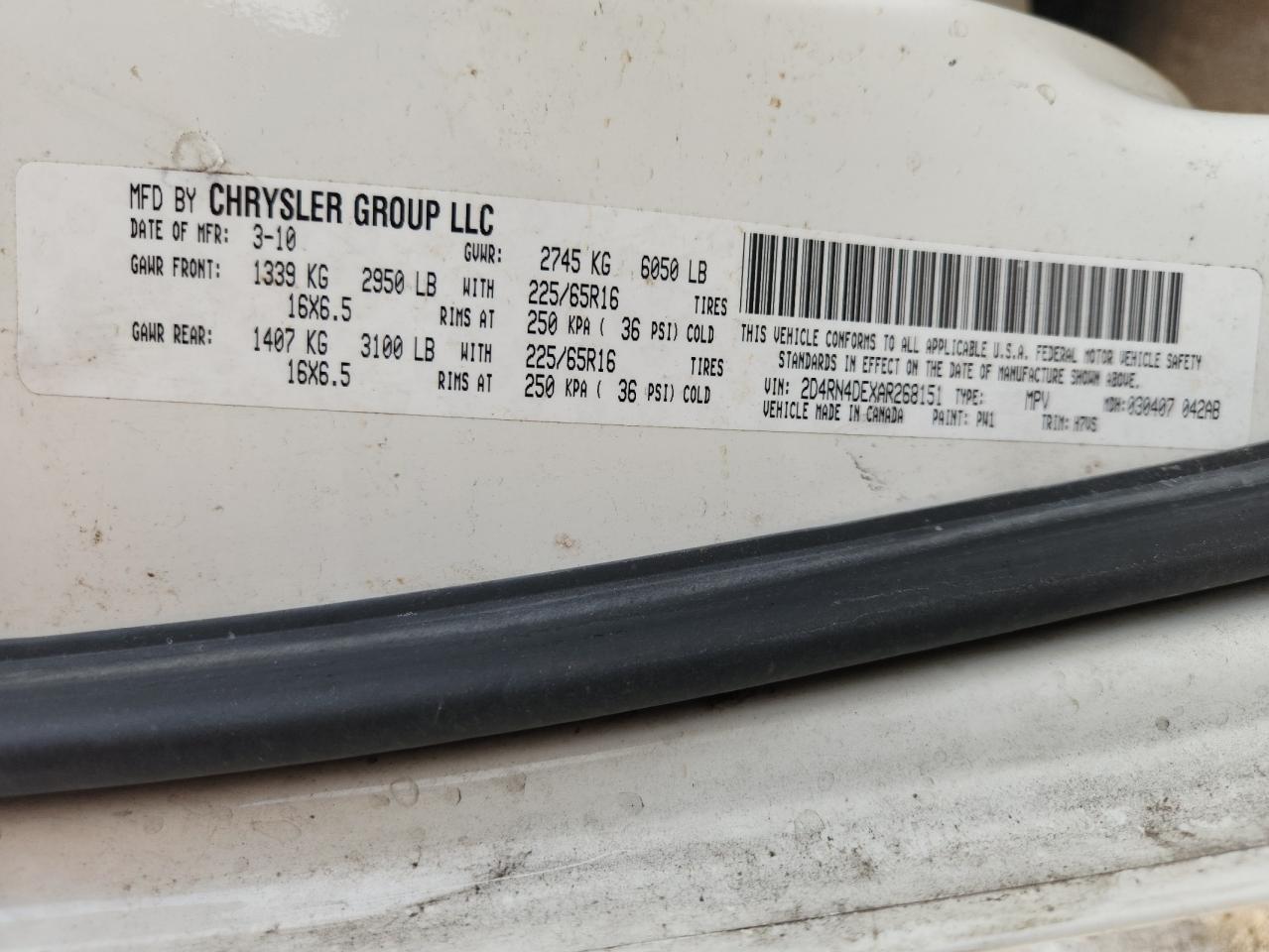 DODGE GRAND CARAVAN 2010 — 15