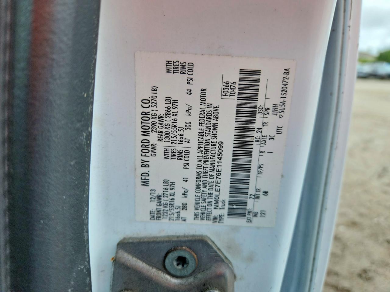 FORD TRANSIT CONNECT 2014 — 14