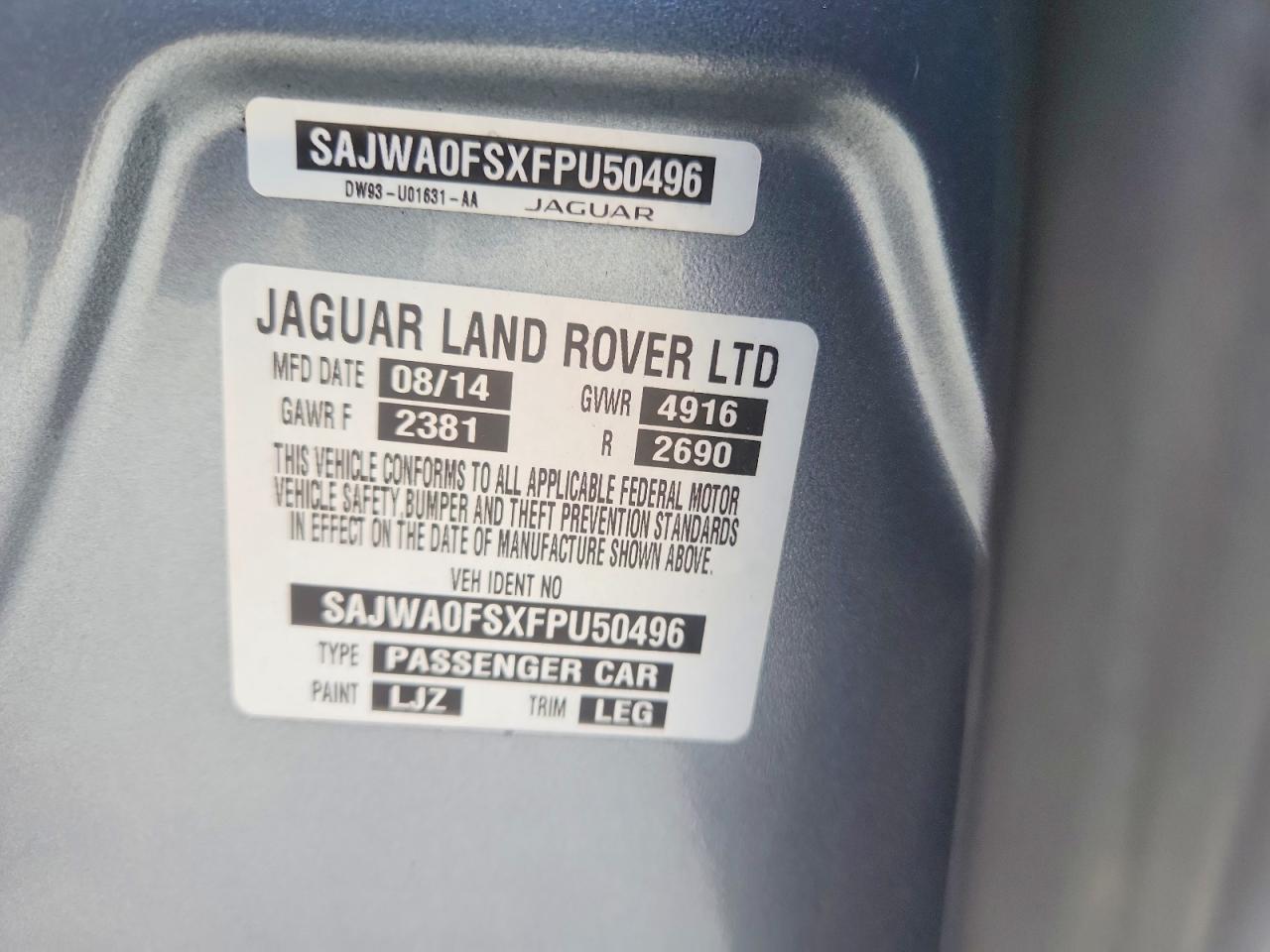 JAGUAR XF 2015 — 13