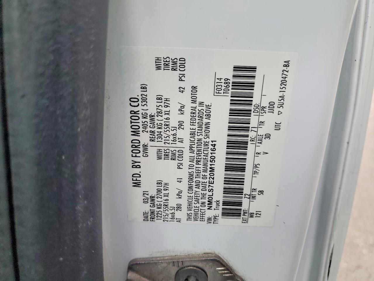 FORD TRANSIT CONNECT 2021 — 15