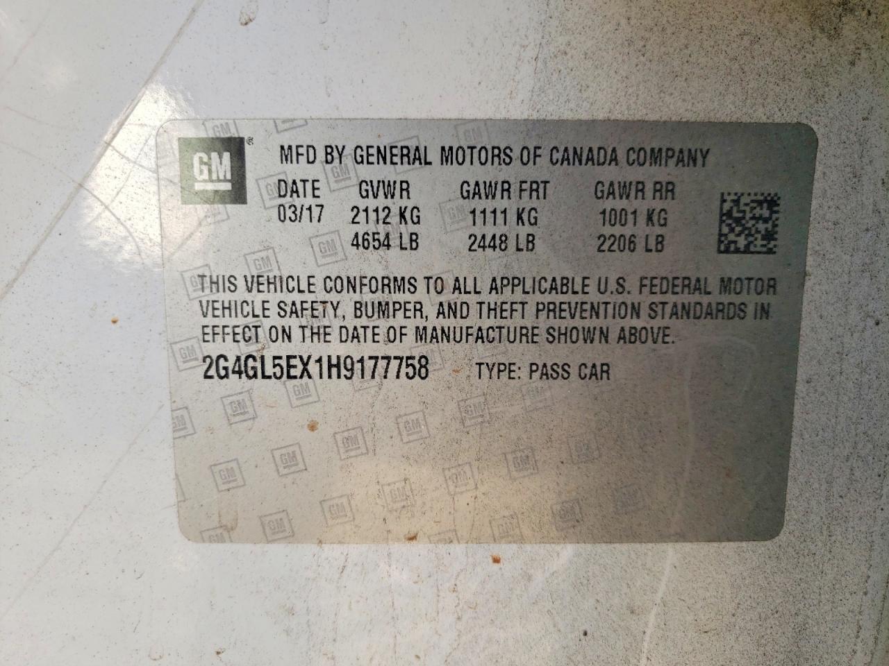 BUICK REGAL 2017 — 13