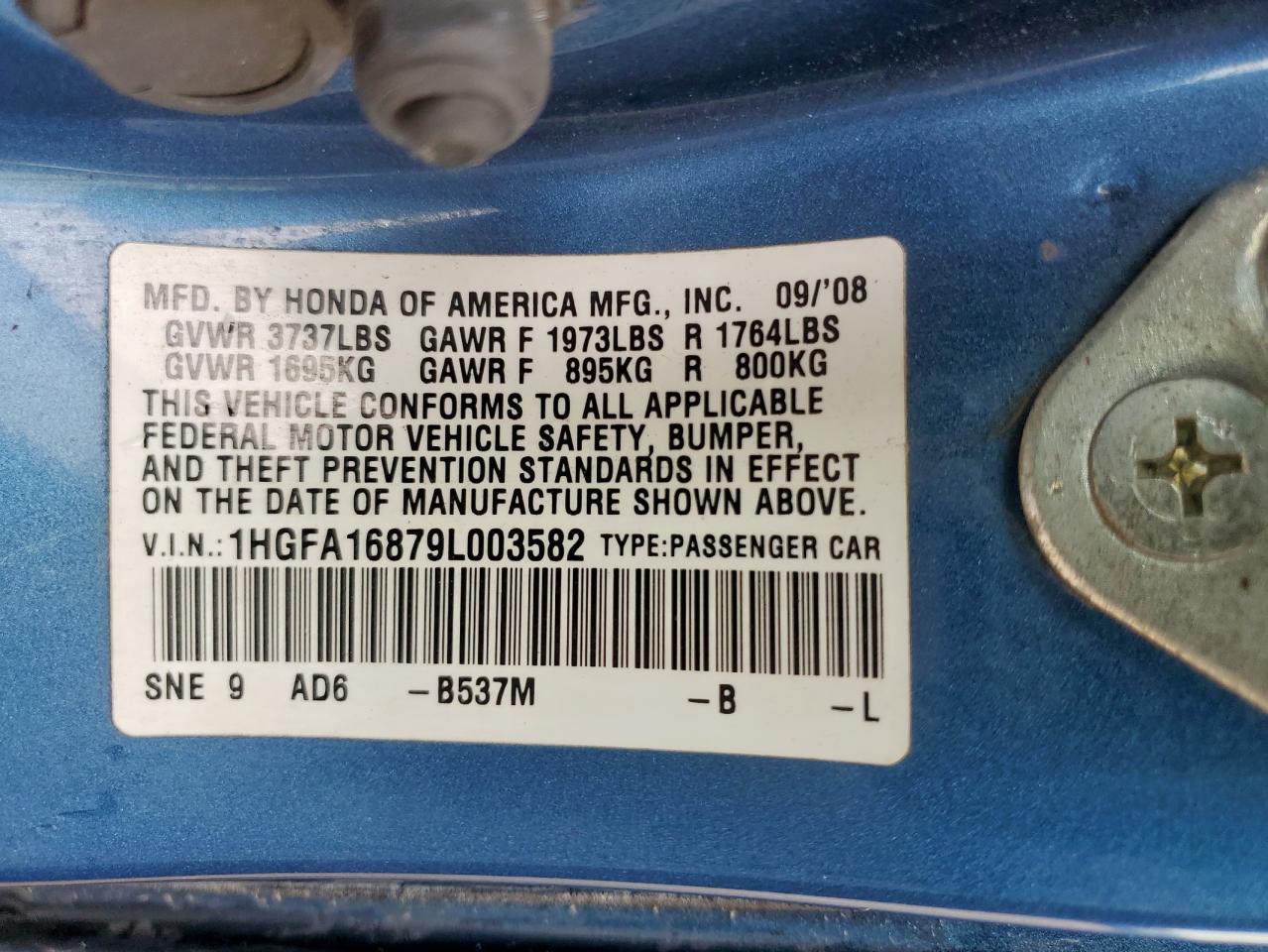 HONDA CIVIC 2009 — 13