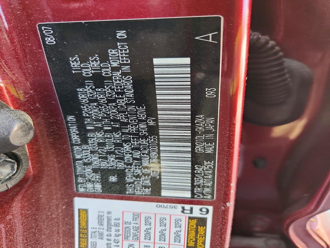 TOYOTA 4RUNNER 2008 — 14