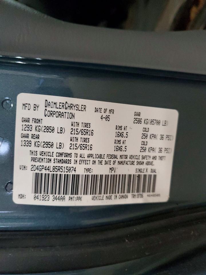 DODGE GRAND CARAVAN 2005 — 14