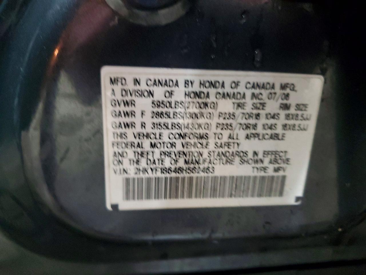HONDA PILOT 2006 — 14