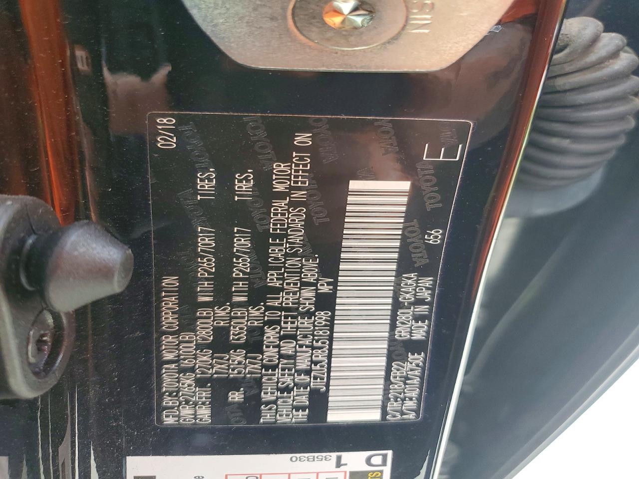TOYOTA 4RUNNER 2018 — 14