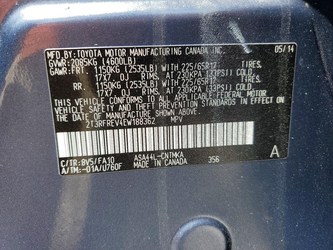 TOYOTA RAV4 2014 — 13