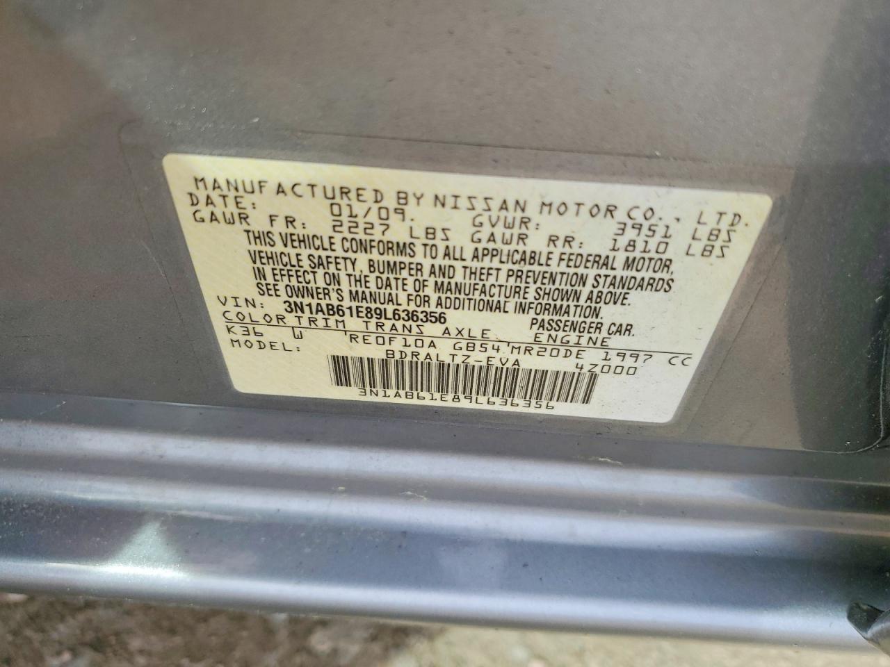 NISSAN SENTRA 2009 — 13