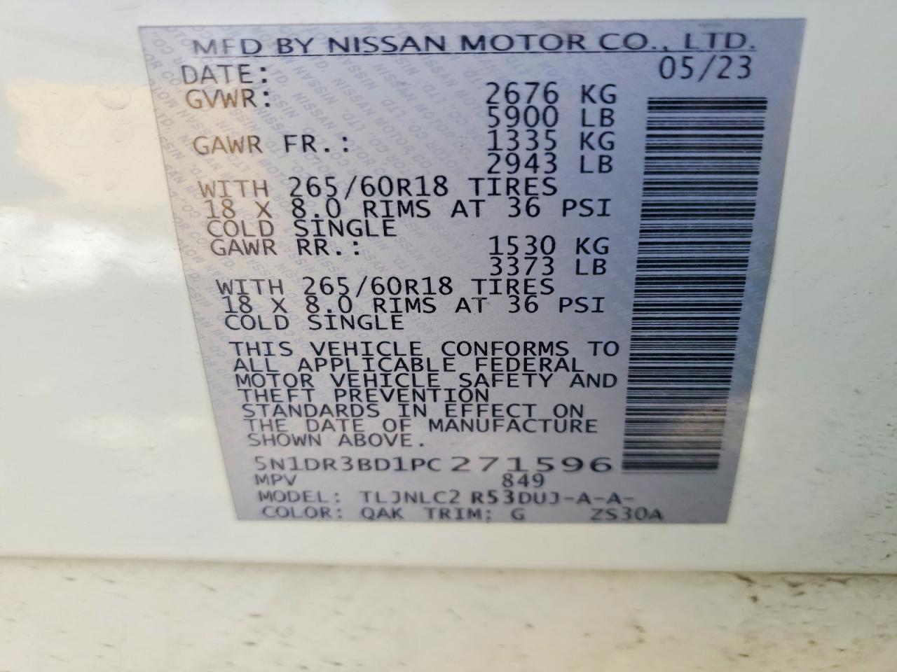 NISSAN PATHFINDER 2023 — 14