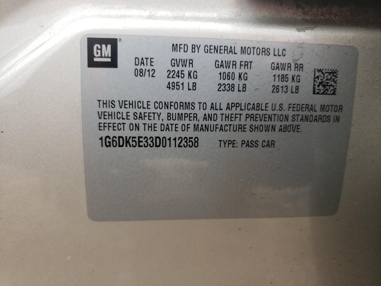 CADILLAC CTS 2013 — 13