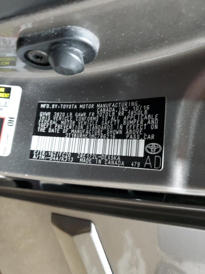 TOYOTA COROLLA 2017 — 14