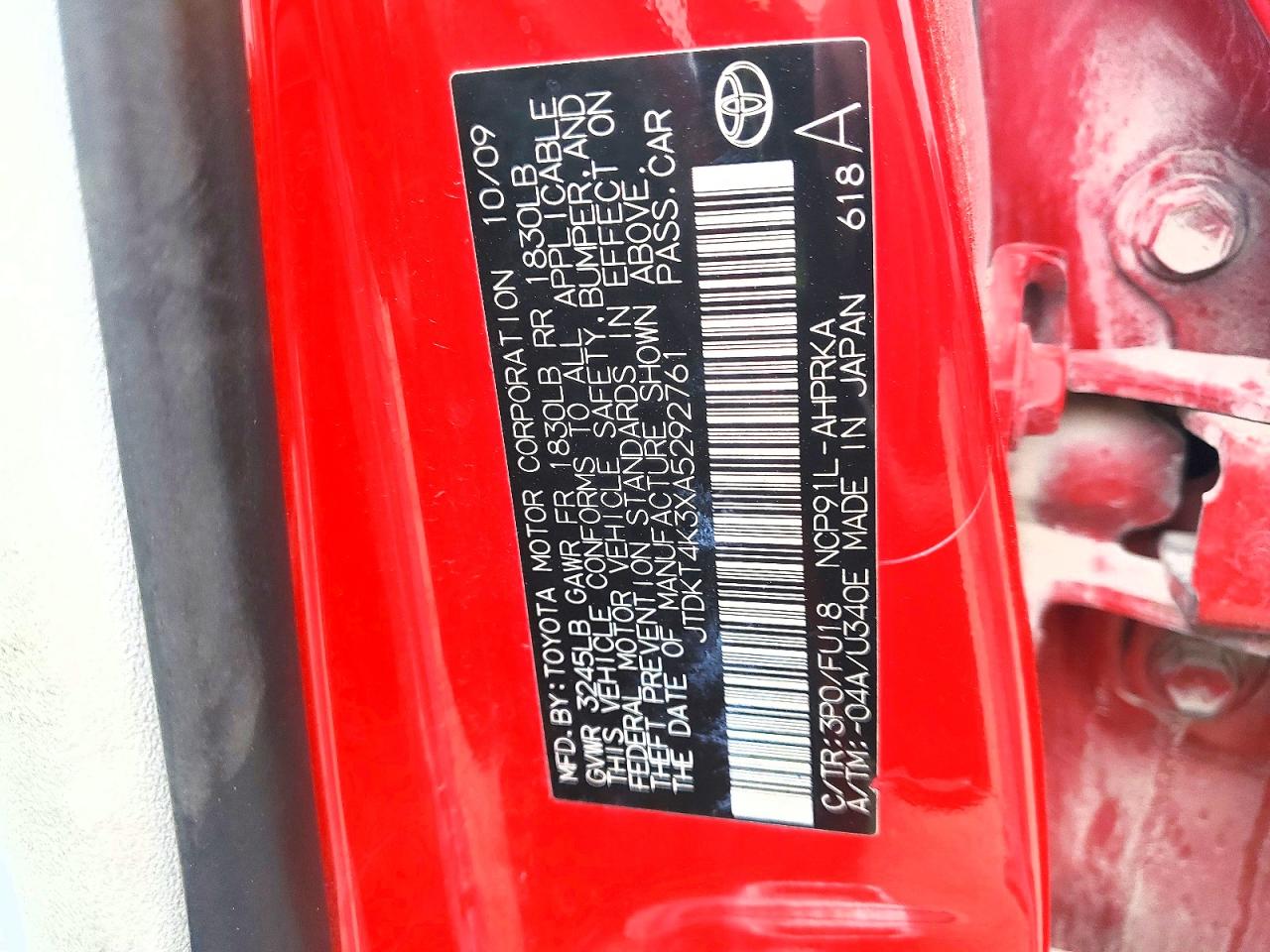 TOYOTA YARIS 2010 — 13
