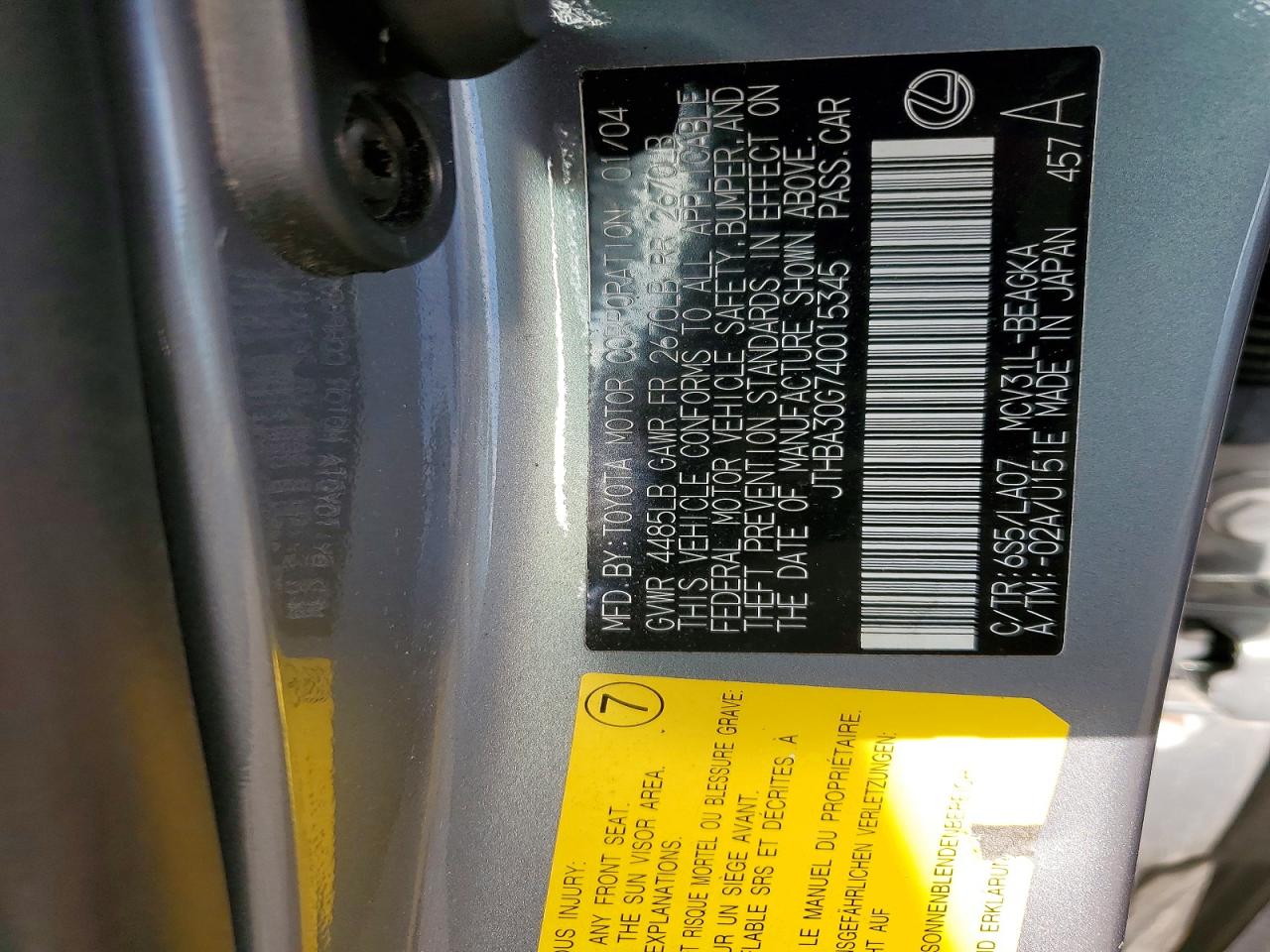LEXUS ES 330 2004 — 13