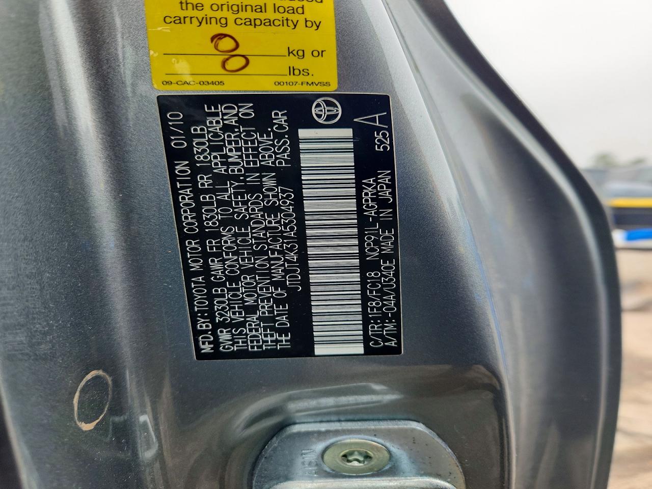 TOYOTA YARIS 2010 — 13