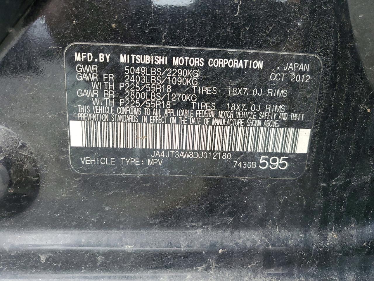 MITSUBISHI OUTLANDER 2013 — 14