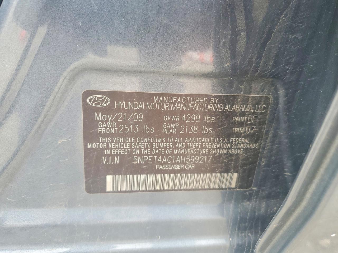 HYUNDAI SONATA 2010 — 13