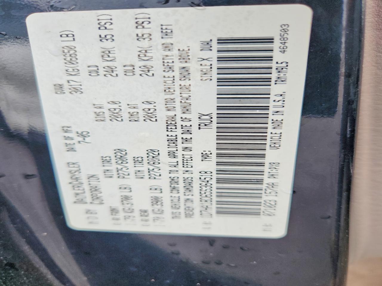 DODGE RAM 1500 2005 — 13