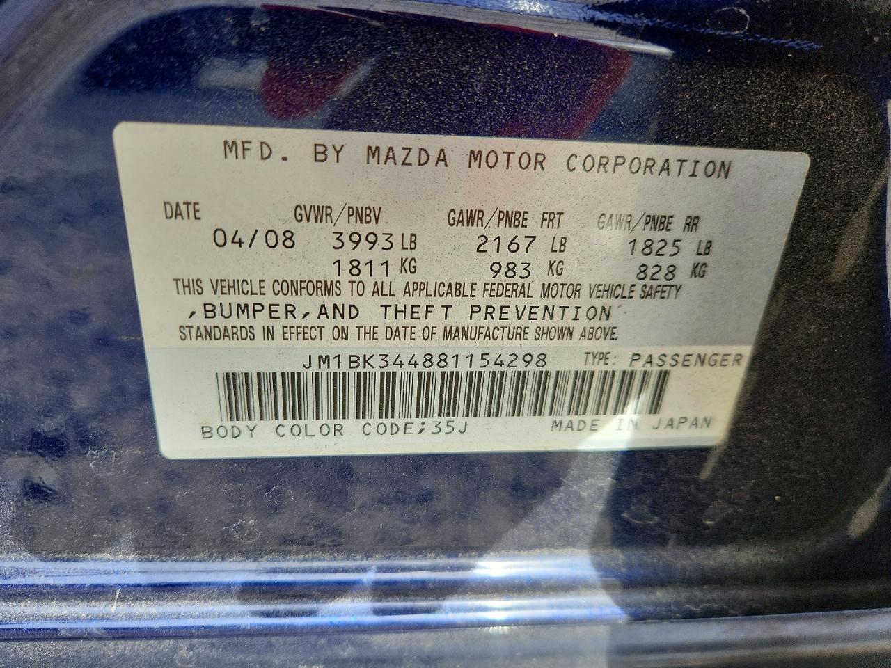 MAZDA 3 2008 — 13