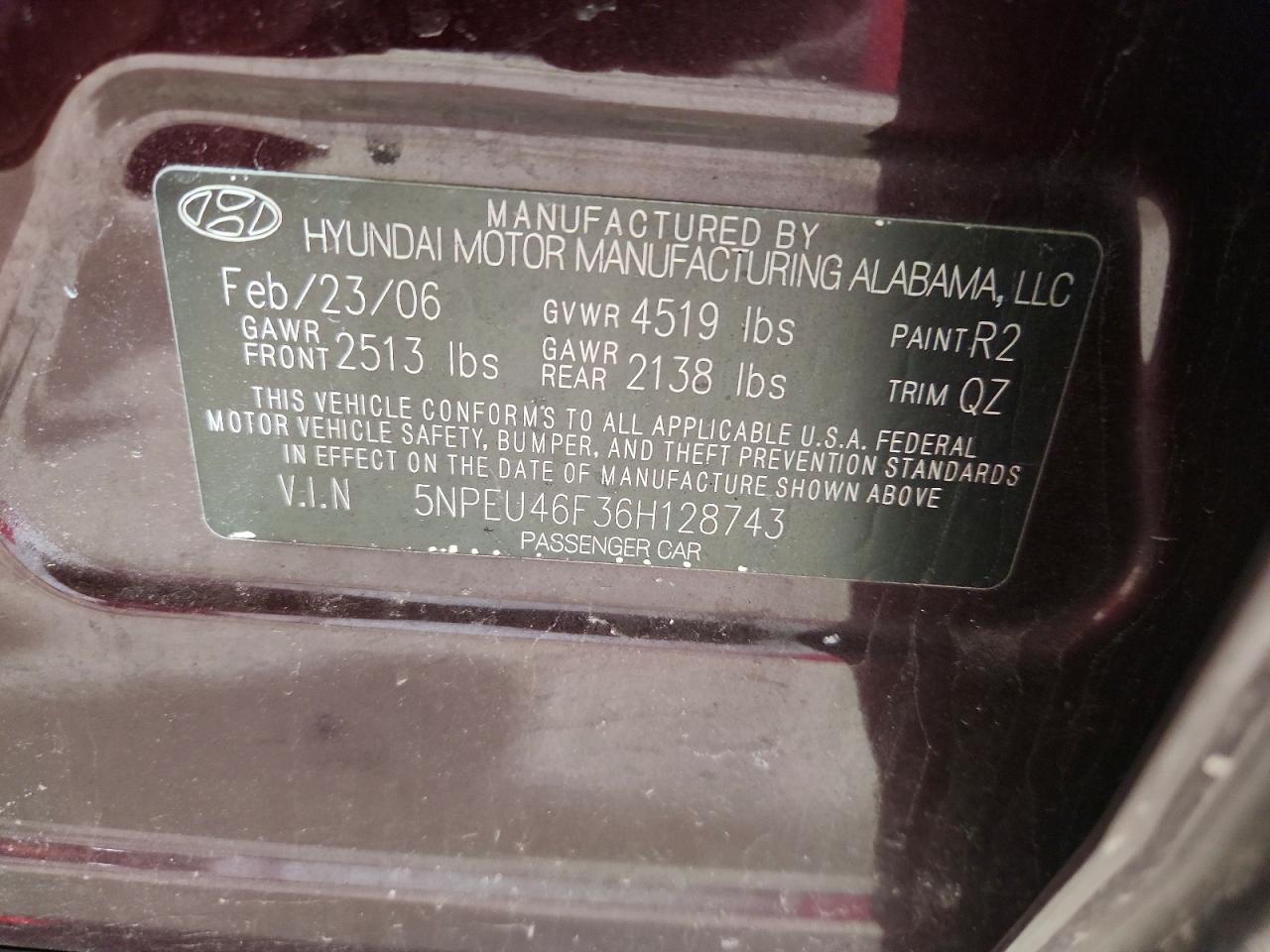HYUNDAI SONATA 2006 — 13
