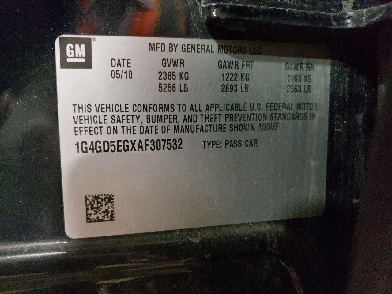BUICK LACROSSE 2010 — 13