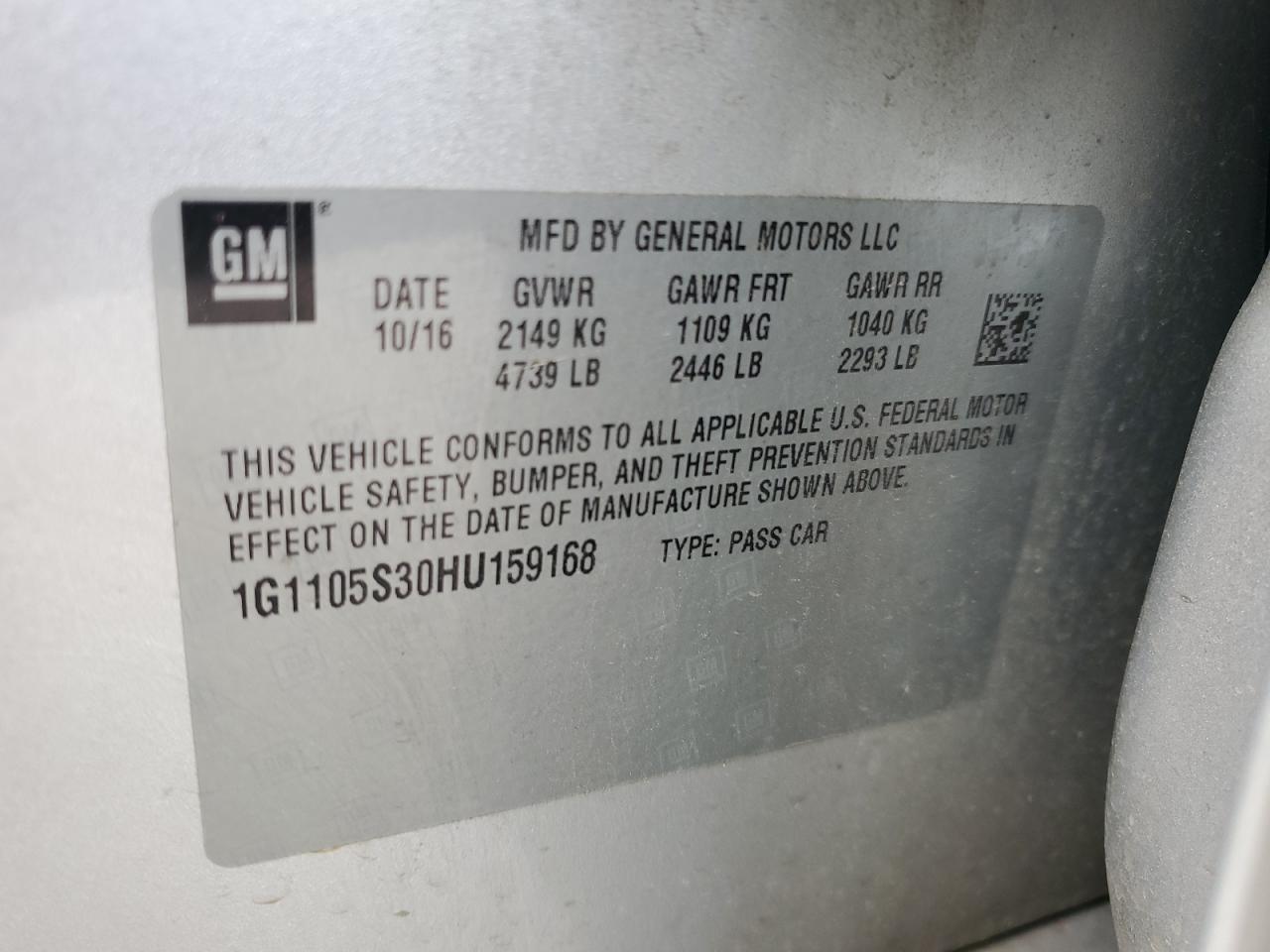 CHEVROLET IMPALA 2017 — 13