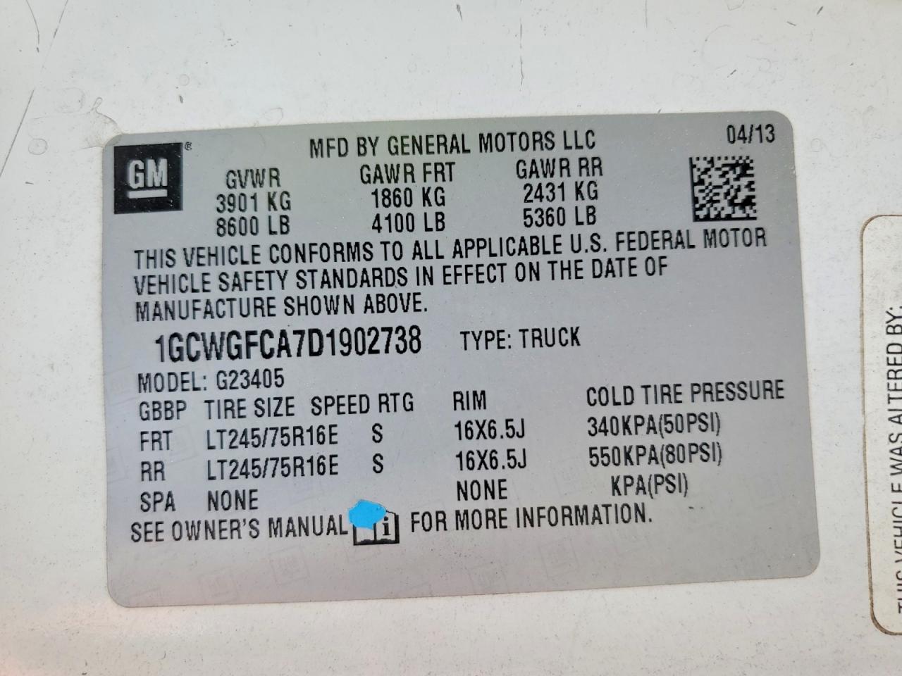 CHEVROLET EXPRESS G2500 2013 — 14