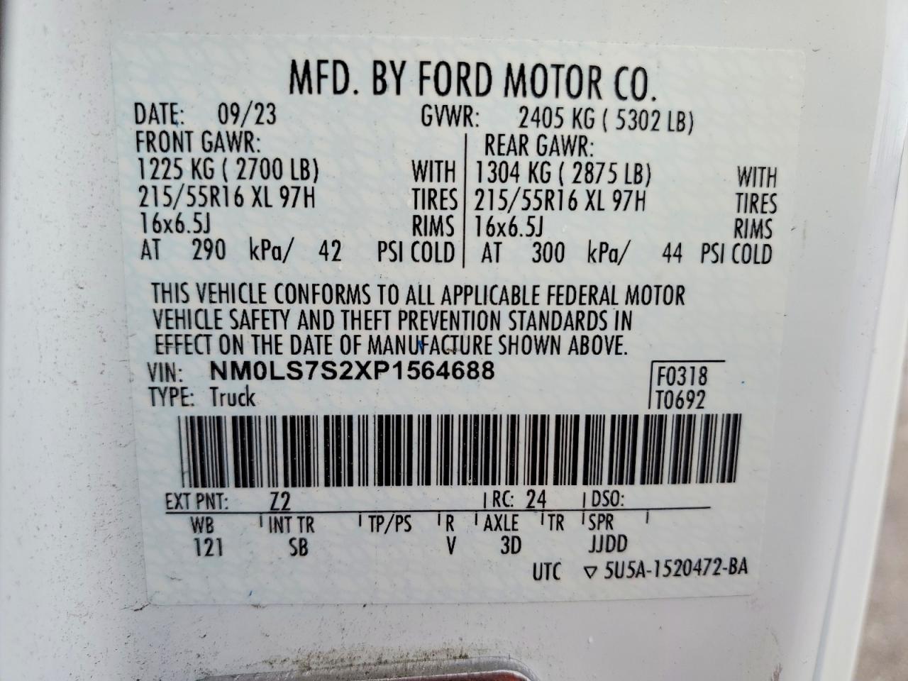 FORD TRANSIT CONNECT 2023 — 13