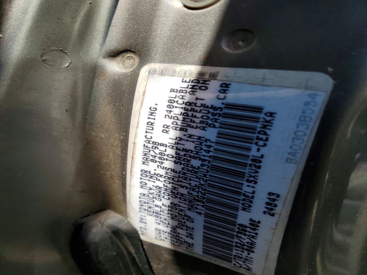 TOYOTA CAMRY 1998 — 13