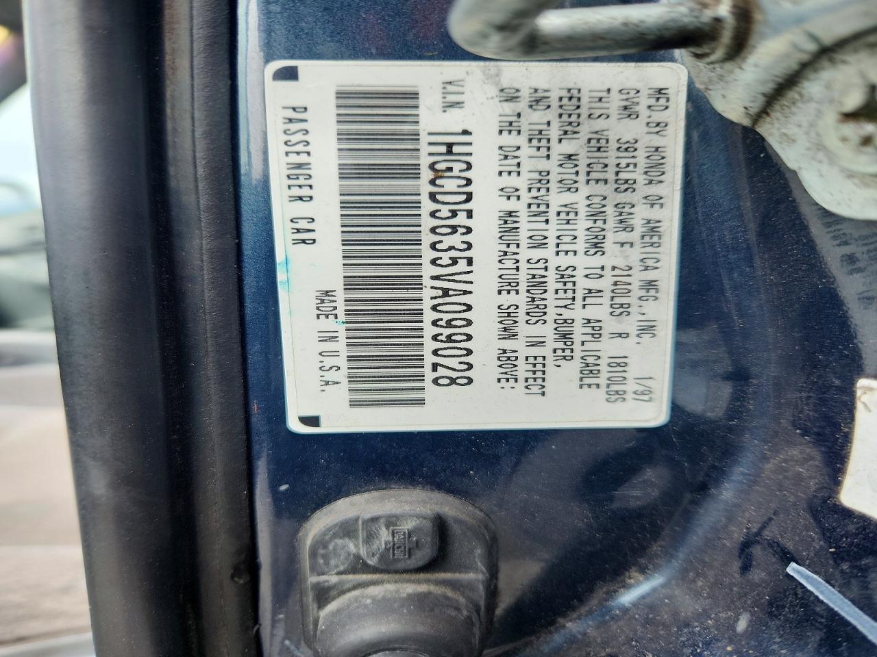 HONDA ACCORD 1997 — 13