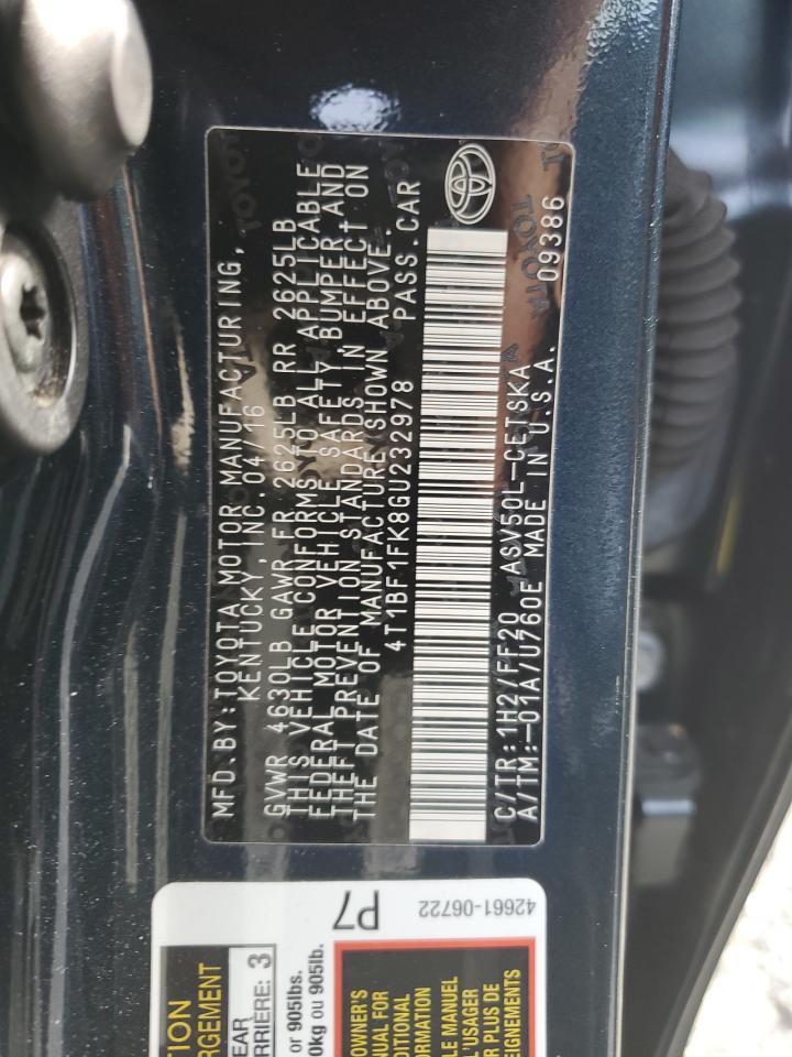 TOYOTA CAMRY 2016 — 14