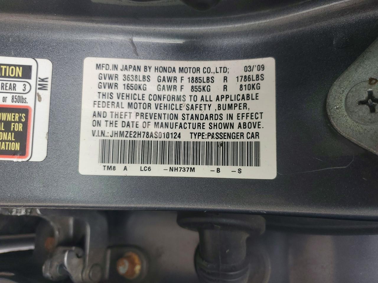 HONDA INSIGHT 2010 — 13