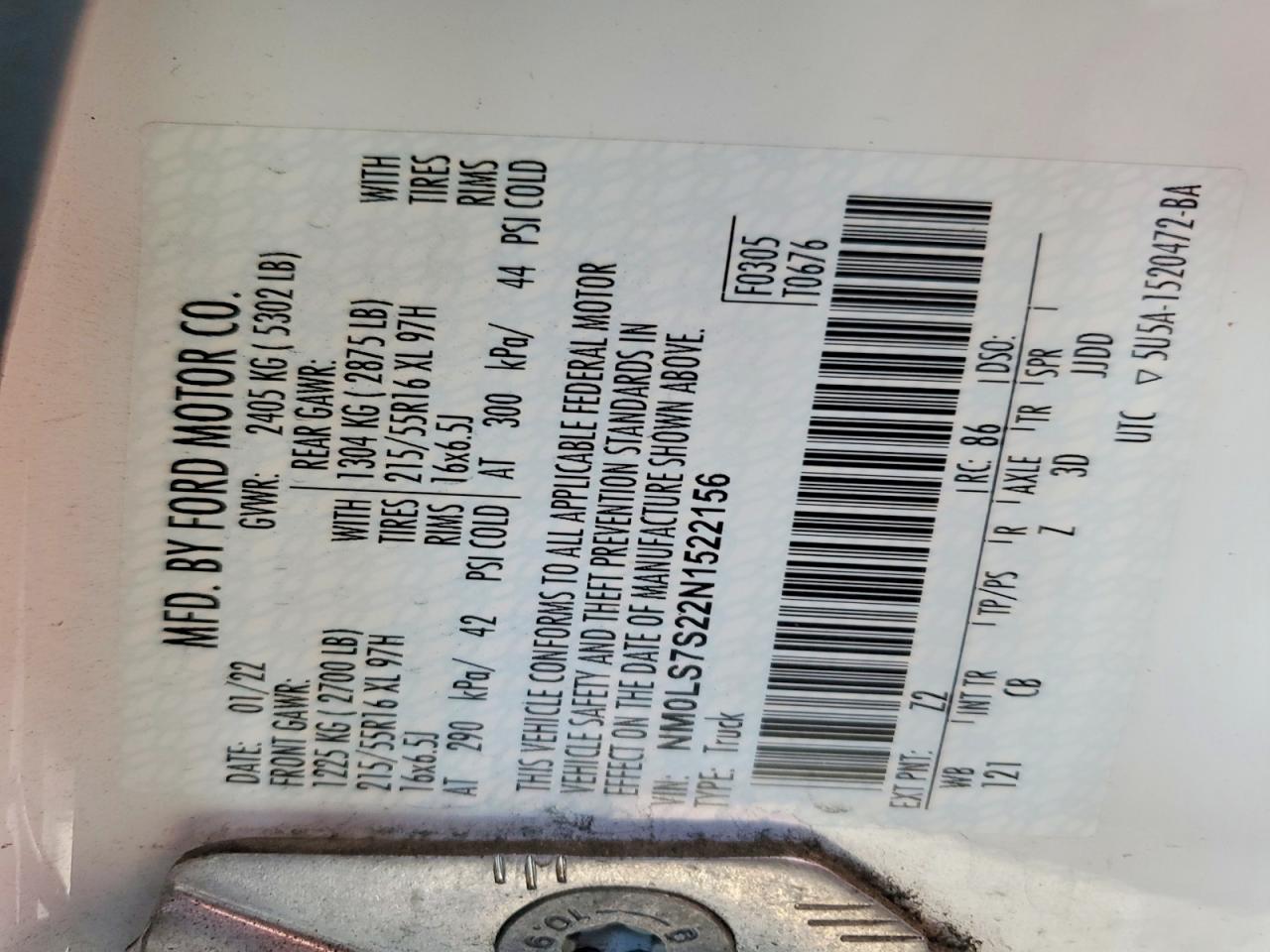 FORD TRANSIT CONNECT 2022 — 15